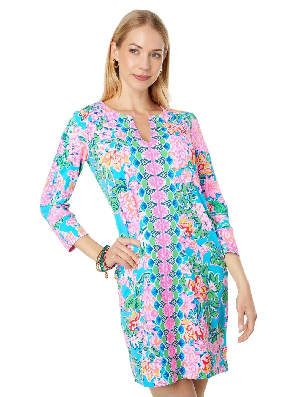 Lilly Pulitzer | UPF 50+ Nadine Chilly Lilly Multi Rose to The Occasion Dress S